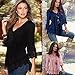 SunWard(TM) Women Lace Crochet Long Sleeve Shirt