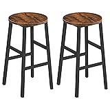 MAHANCRIS Bar Stools, Set of 2 Round Bar Chairs