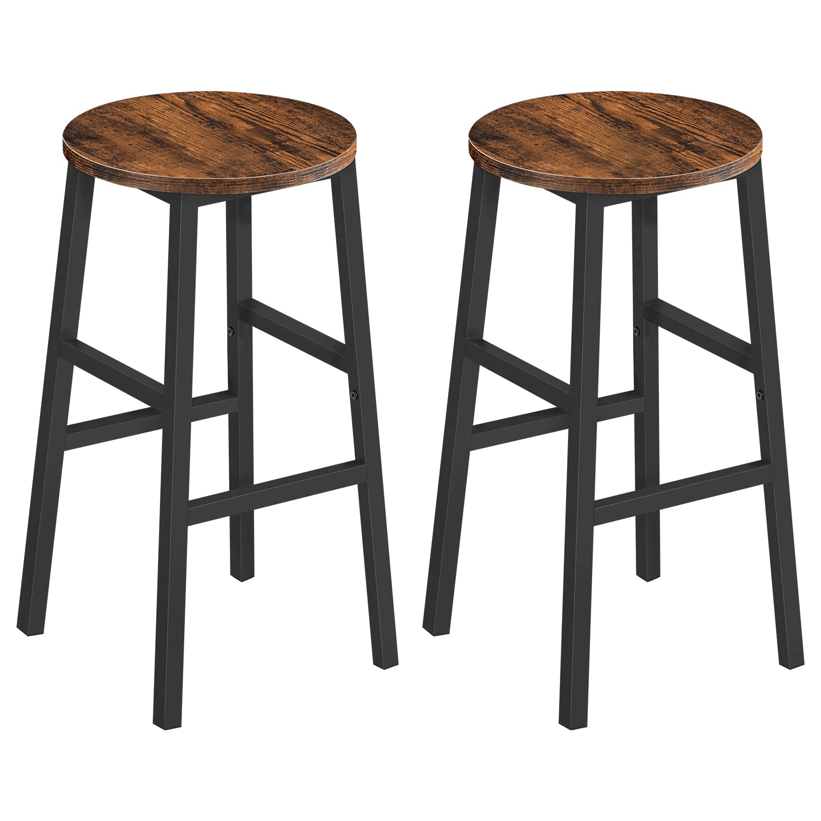 MAHANCRIS Bar Stools, Set of 2 Round Bar Chairs