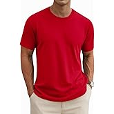 MAGNIVIT Men's Shirts Short Sleeve Cotton T-Shirt Crew Neck Light Tees Classic Basic Casual Tops Plain Soft Shirt