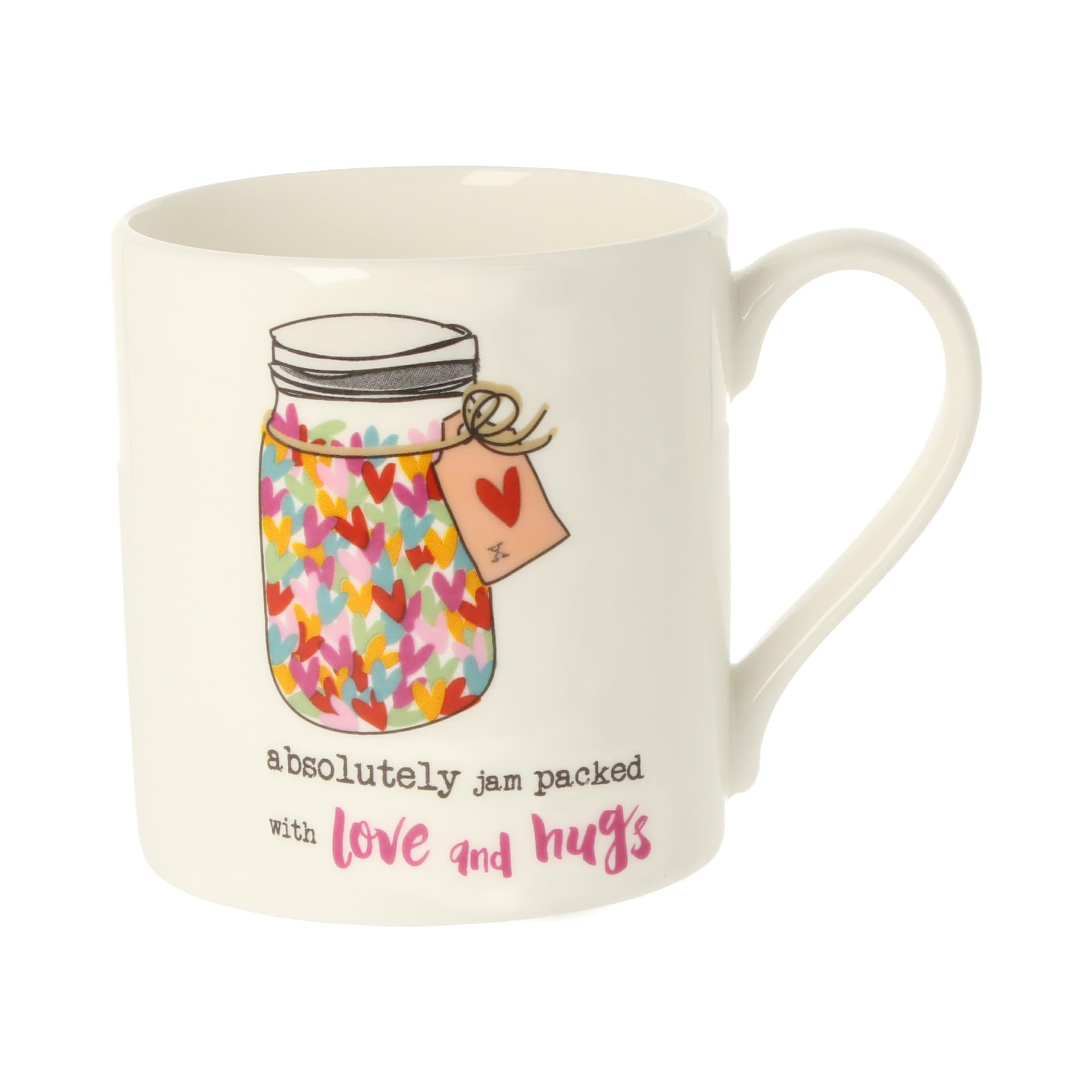 Dandelion Stationery Love & Hugs Heart Filled Jar Mug Funny Gift Idea QDS17