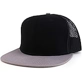 Armycrew Oversize XXL Blank Flatbill Mesh Snapback Cap