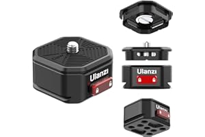 JUSMO Upgrade ULANZI Claw Quick Release QR Plate Kit, Quick Release Plate Rapid Connect Adapter for DSLR/Mirrorless Cameras, Tripod, Monopod, Slider, Handheld Gimbal, Stabilizer, Ball Head