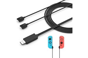 Switch J-Con Charger, innoAura J-Con Grip Charger for Switch/Switch OLED, 59FT Portable Switch Controller Charger, Switch J-Con Grip Charging Cable with LED Indicator-1 Pack