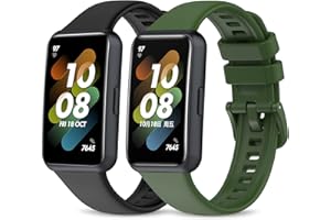 NOOETAH 2 Pack Sport Silicone Replacement Wristbands Straps Compatible for Band 7