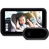 Tiny Traveler Wireless Baby Car Camera & Monitor, 5" Touch Screen, No WiFi | No App or Subscription, Night Vision, Back Seat