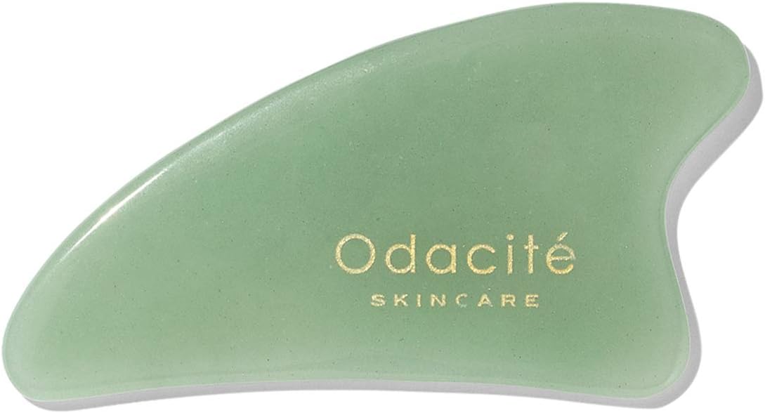 Odacité - Crystal Contour Gua Sha, Green Aventurine Face Roller, Facial Massager, Lift & Revitalize Skin, Beauty Roller for Face, Facial Massage Roller, Facial Therapy Tool, Face Rollers for Women