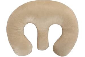 FRECI Beauty Salon Breast Pillow Feminine Bolster Breast Pillow for Massage Table, Massage Face Cradle Rest Pillow for SPA Salon, Soft Cotton Fabric - Beige