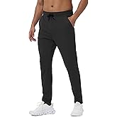 Blaosn Mens Athletic Sweatpants Gym Workout Running Sweat Pants with Zipper Pockets Stretch Track Casual Jogging Joggers