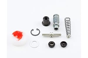 Motorcycle Clutch Master Cylinder Rebuild Kit for Select Kawasaki Vulcan models, with Piston, Boot, Pushrod, Brass Bushing, Spring by Brakecrafters BC161M