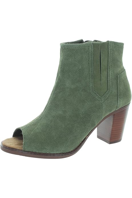 toms olive green booties