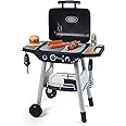 Smoby: BBQ Plancha Grill - Black, 18-Piece Accessory Playset - Realistic Cooking, Turn The Button & See Flames Appear, 19.69x14.57x28.43, Kids Age 3+