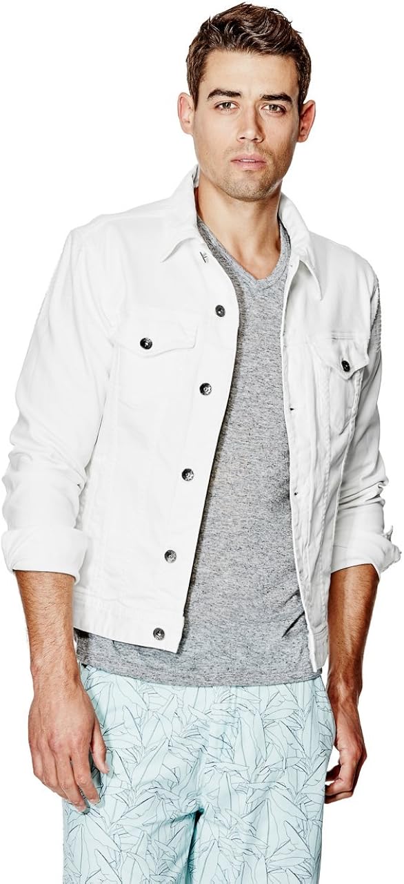 guess white denim jacket