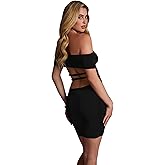 Guess Womens Eco Short Sleeve Off Shoulder Katiya Dress