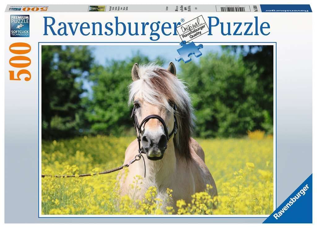 Ravensburger Puzzle 15038 Horse in the Rapeseed Field 500 Pieces Puzzle for Adults and Children from 10 Years