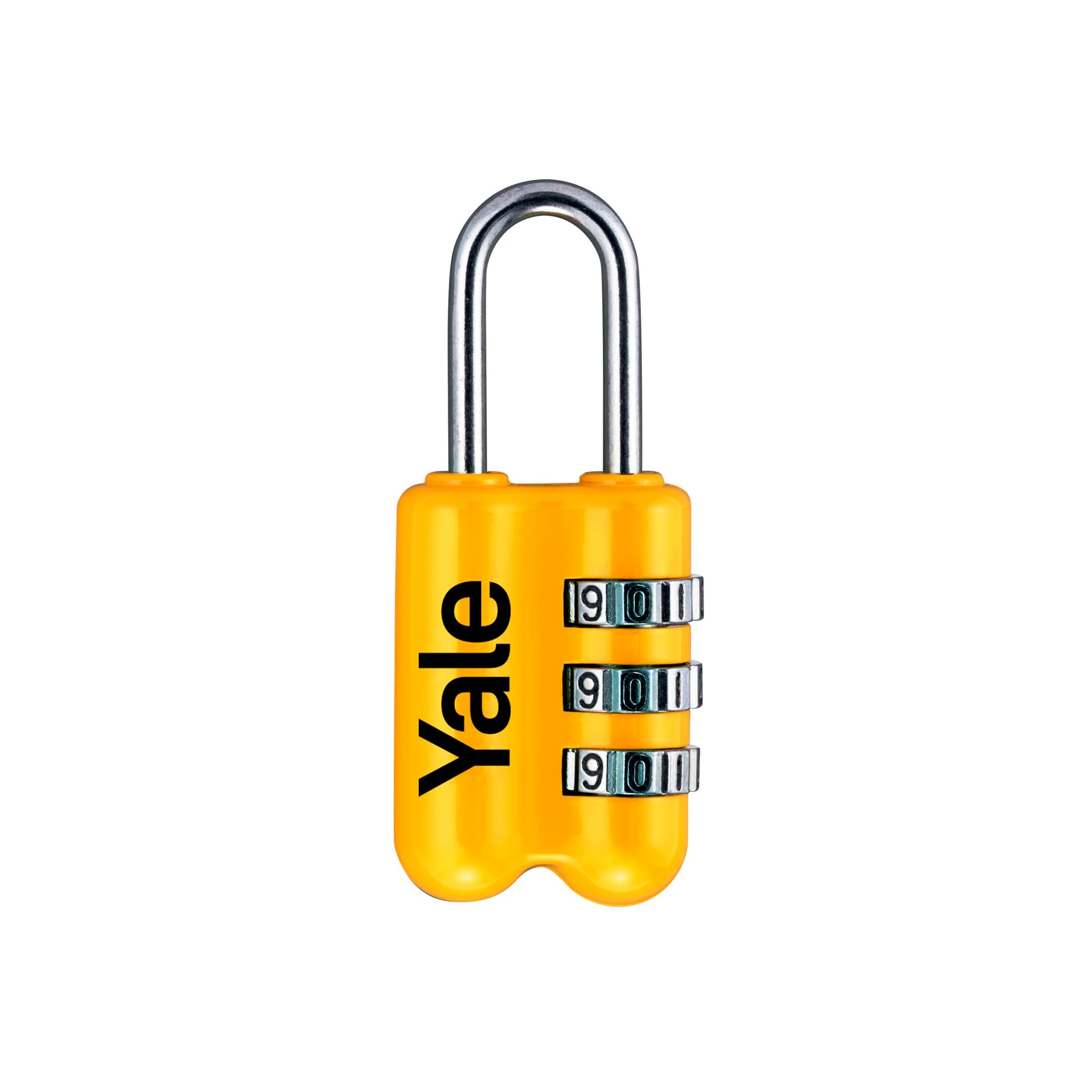 Yale - YP2/23/128/1 Standard Security Luggage Combination Padlock - Grey, Red and Yellow