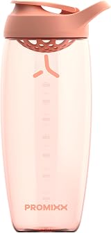 Promixx Pursuit Protein Shaker Bottle 950ml Coral – Leakproof, Odourless