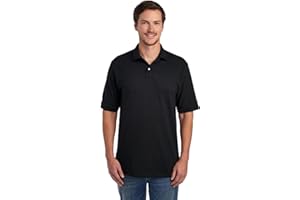 Jerzees Mens Men's Short Sleeve Polo Shirts, Cotton Blend, Two Button Closure, Regular Fit, Sizes S-5x