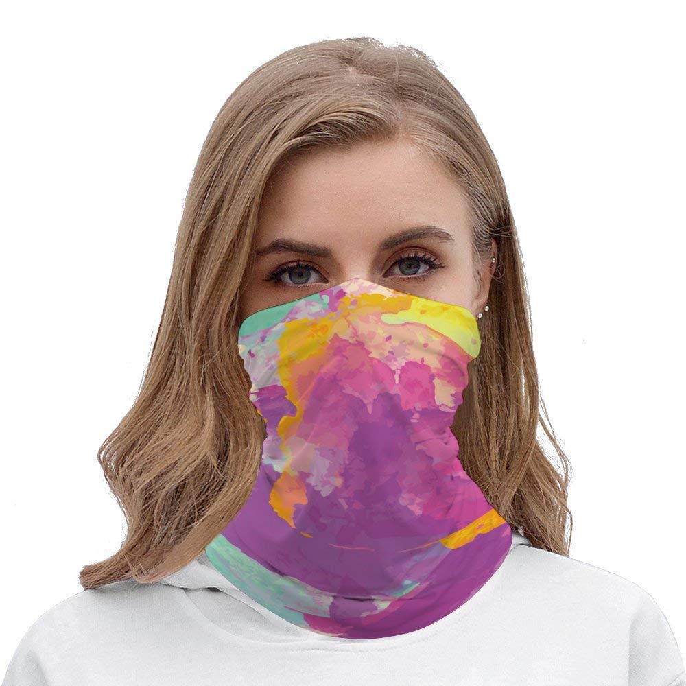 Unisex Headband Elastic Seamless Bandana Scarf, Watercolor