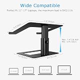 BoYata Laptop Stand Height Adjustable Ventilated Holder 10-17 inch Black view 6