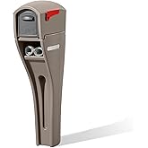 Step2 Mailmaster Streamline Mailbox & Post, Weather Resistant, Large Outdoor Mailboxes, Made of Durable Plastic, Easy to Install, Flag Included, Mocha