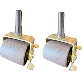 2PCS Locking Metal Stem Bed Frame Wheels Casters with Socket Sleeves | Heavy Duty, Roll Smoothly, Lock Tightly, Universal, Prevent Sliding, Easy to Install, Sturdy, Stable, Solid
