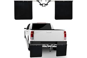 2" Hitch Mounted Mud Flaps 00108 for Trucks Truck Mud Flaps Heavy Duty Adjustable Height and Width, Fits Most Types of Vehicl