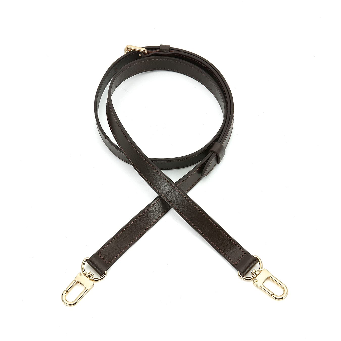 Adjustable Replacement Leather Cross Body Strap for Shoulder Bag Alma Speedy Brown (Width 7/10 in (1.8cm))