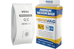 30 Pack VEVA Premium HEPA Vacuum Bags Type Q Cloth Bag compatible with Kenmore Sears canister vacuum cleaners replacement Style C, CQ, 5055, 50557, 50558, 53292, 53291 bags