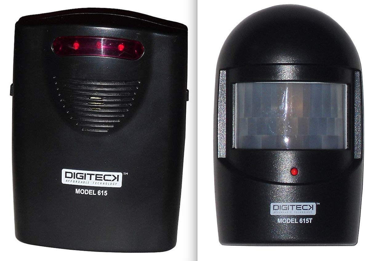 A9-NEW IN BLACK WIRELESS WEATHERPROOF GARDEN,DRIVEWAY,GARAGE,OUTBUILDING BURGLAR VISUAL ALERT LED ALARM