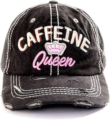 distressed denim baseball cap