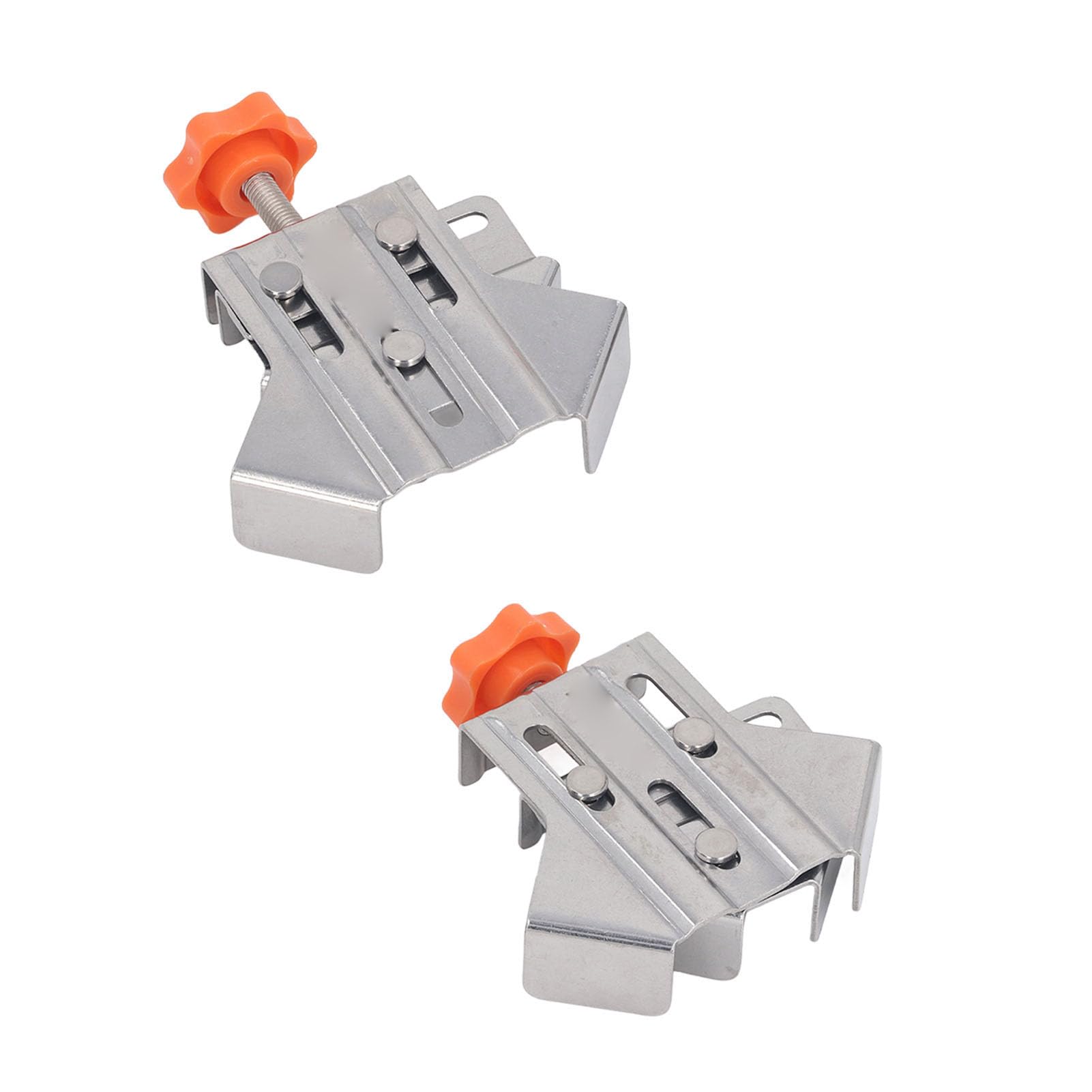 2Pcs Corner Clamp, 90 Degree Right Angle Clamp, Stainless Steel Corner Clamp Woodworking Angle Clamp, Adjustable Swing Corner Clamp for Welding, Wood Working, Drilling, Boxes