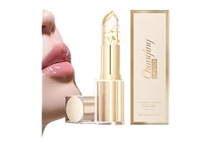 Color Changing Lipstick, Transfer Proof 24H Long Lasting Waterproof, pH Activated Magic Lip Balm with Gold Foil, Hyaluronic A