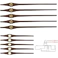 5sets Clock Hands Wooden Clock Pointer Replacement Parts for DIY Repair Stylish and Practical for Home Decor Craft Projects