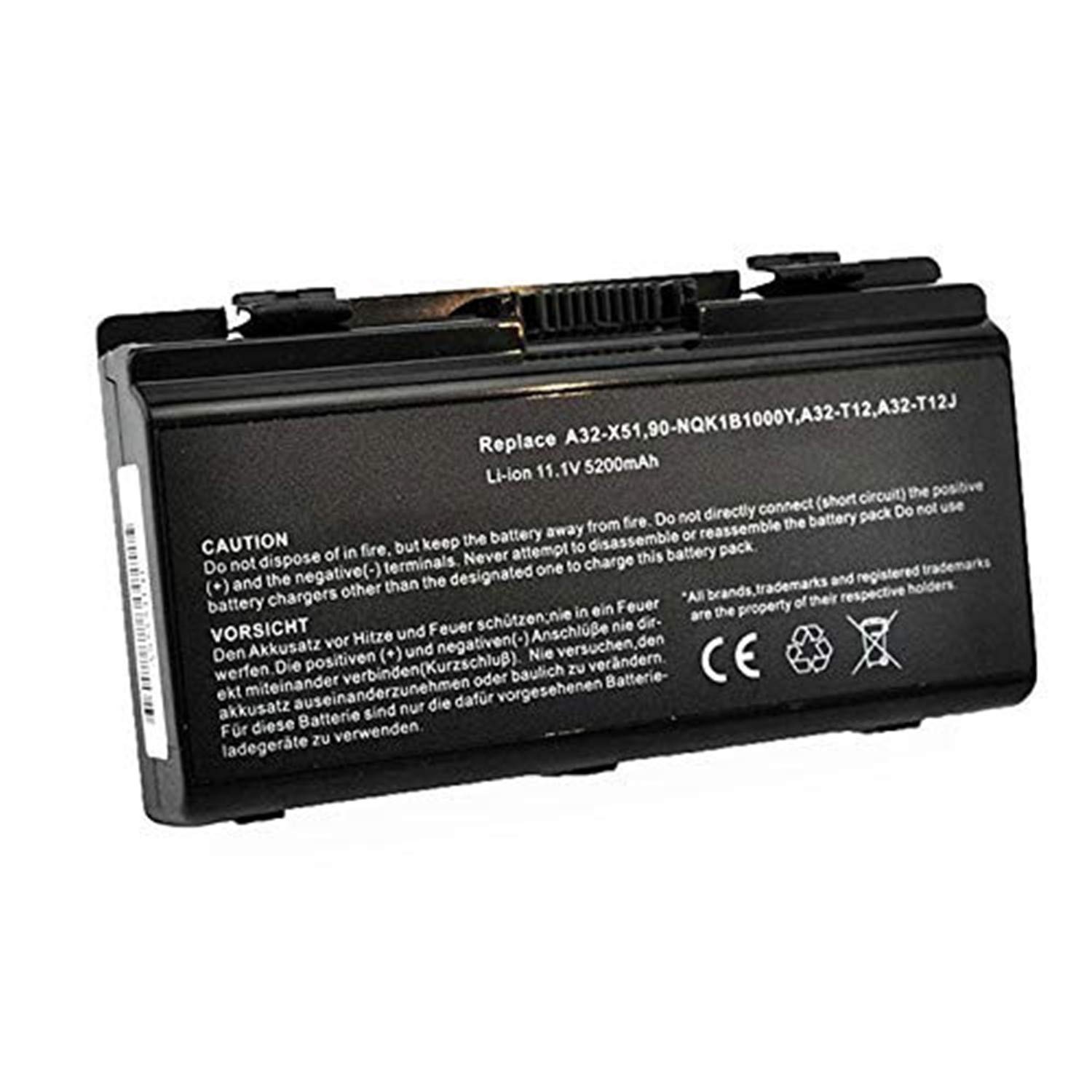 A32-T12 A32-X51 A32-XT12 Laptop Battery Replacement for Asus X51 X51L X51H X51RL X51C X58 X58C X58L X58LE T12 T12E T12C T12ER Series(11.1V 5200mAh)