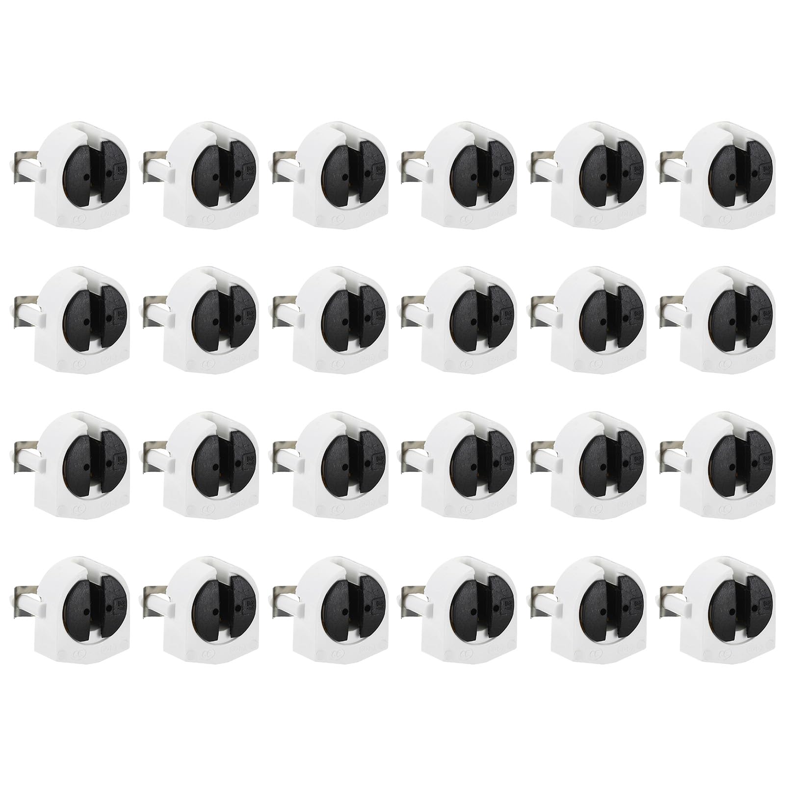 PATIKIL T5 Fluorescent Light Holder, 24 Pack G5 Lamp Base LED Fluorescent Tube Light Socket 500V Non-shunted Turn Type Lamp Holder Replacement, 22x26x17mm