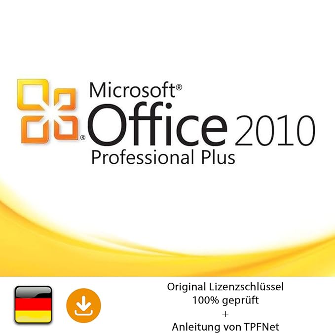 MS Office 2010 Professional 32 bit & 64 bit Vollversion Original Lizenzschlüssel per Post und E-Mail + Anleitung von TPFNet® 