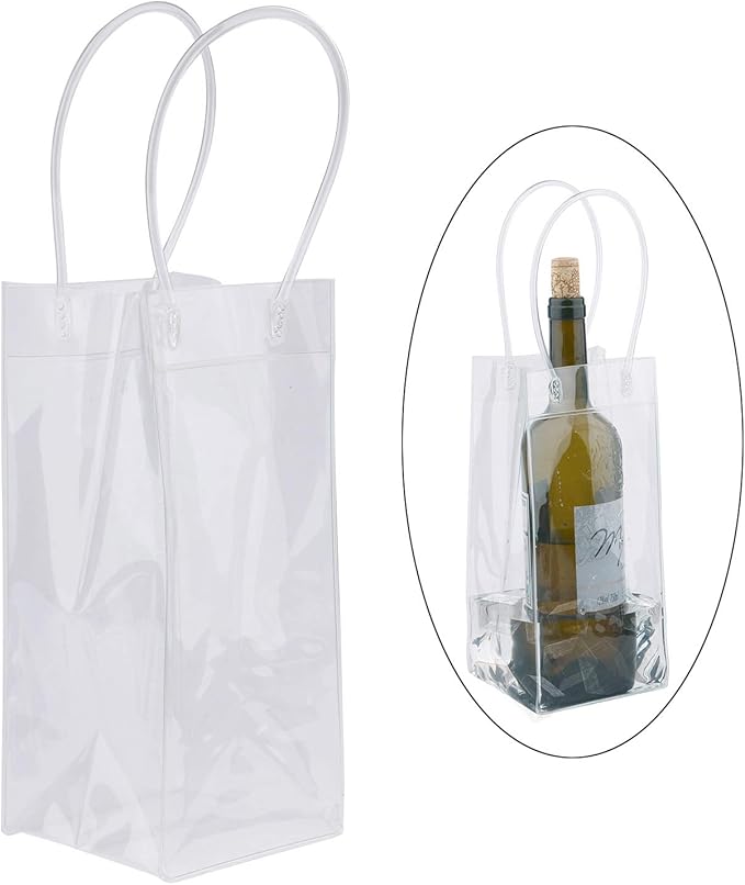 Wine Ice Bag, Sdootjewelry 12 Pack PVC Ice Bags for Wine