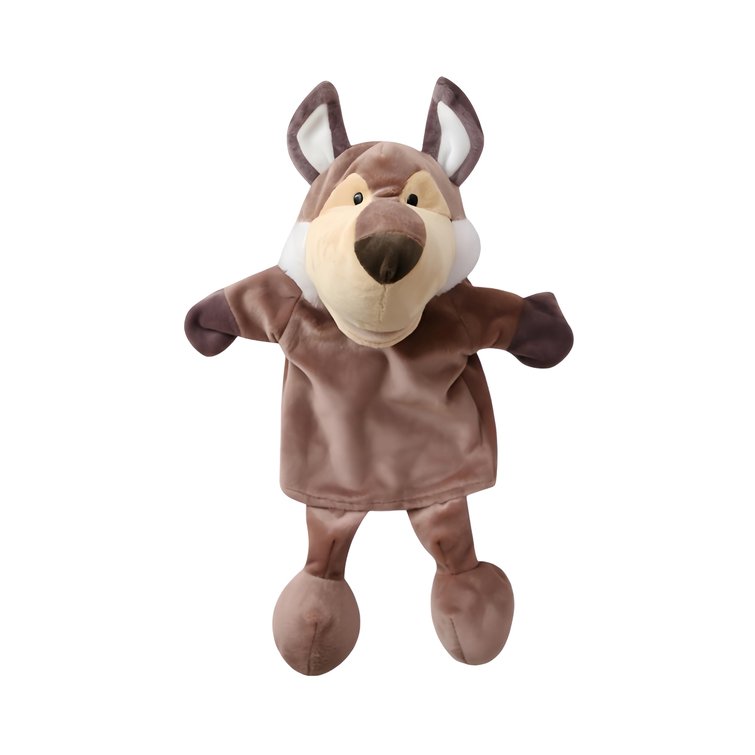 Proumhang Hand Puppets With Full Body for Kids,Animal Hand Puppets Farm Theme Puppets Toys Set,Plush Pretend Toys Zoo Friends Puppet Theatre with Movable Open Mouth,35cm,Wolf
