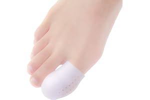 JKcare 10 Pack Big Toe Protectors, Gel Toe Caps, New Breathable Silicone Toe Covers with Holes- Cushion for Corns, Calluses, 