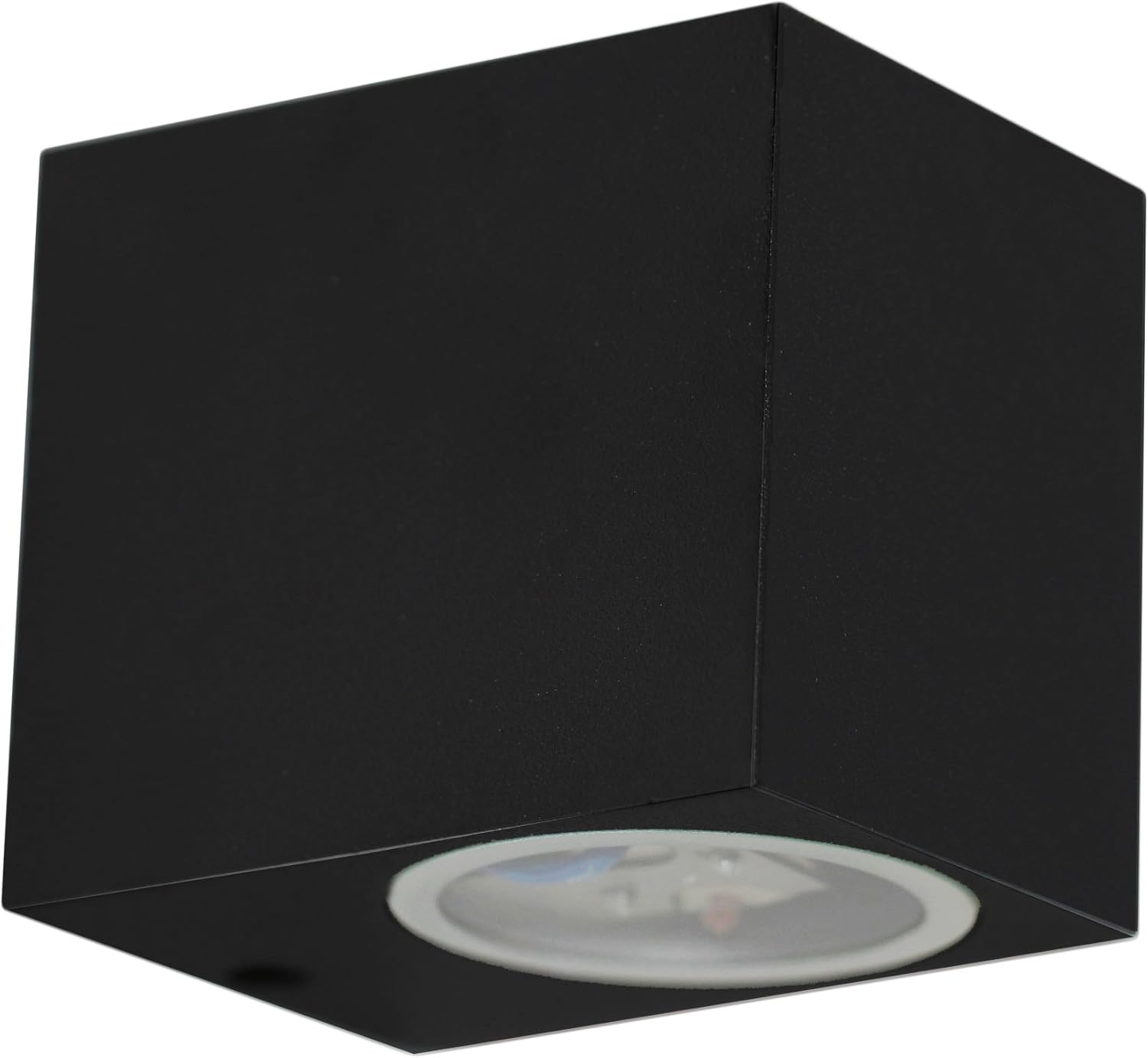 Black Finish Stainless Steel Mini Cube Single Outdoor Wall Light