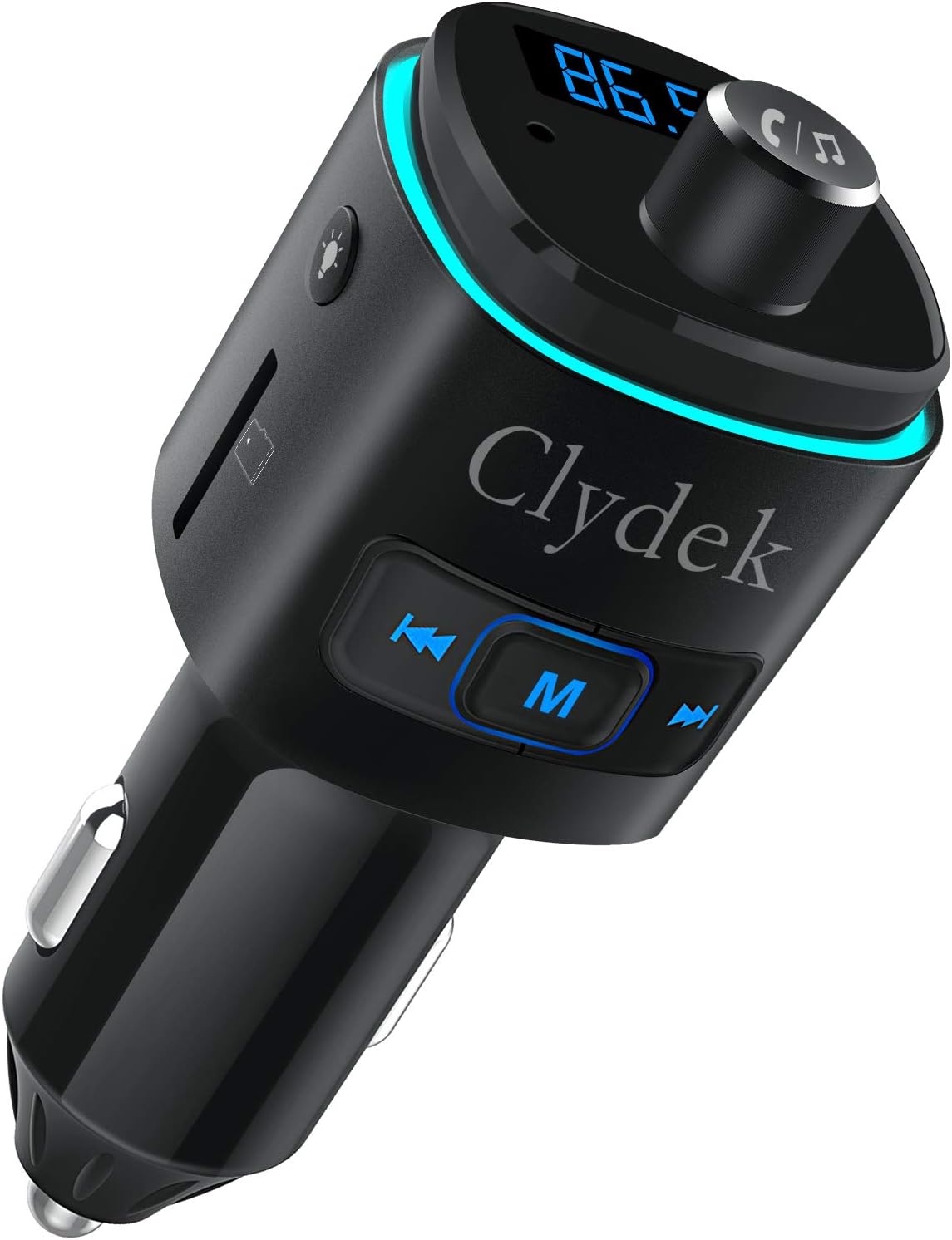 Clydek FM Transmitter, Bluetooth Radio Adapter Car Kit with QC3.0 Quick Charging, MP3 Player Support USB Drive, TF Card, Hands-Free Talking, Activate Siri/Google Now