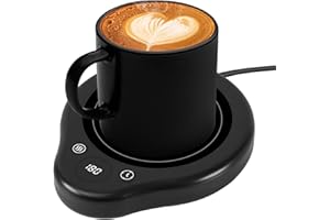 SANGFOR Mug Warmer, 3 Temperature Settings Coffee Mug Warmer, 2-12H Timed Settings Coffee Warmer, Digital Display Mug Warmer for Desk with Touch Control, 25W Coffee Cup Warmer for Tea, Coffee, Milk, Candles