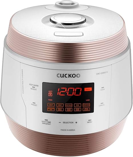 Cuckoo CMC-QSB501S Pressure Cooker, 304(18/10) Stainless Steel with