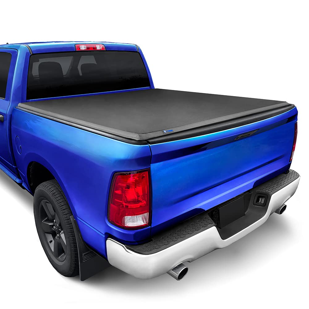 Photo 1 of Tyger Auto T3 Soft Tri-fold Truck Bed Tonneau Cover Compatible with 2002-2018 Dodge Ram 1500; 2003-2025 2500 3500; 2019-2025 Classic | 8' (96") Bed | TG-BC3D1012