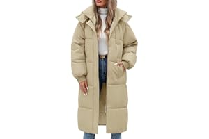 HEEKPEK Womens Long Winter Jackets Puffer Coats Quilted Thicken Warm Puffy Outwear Jacket with Hood and Pockets