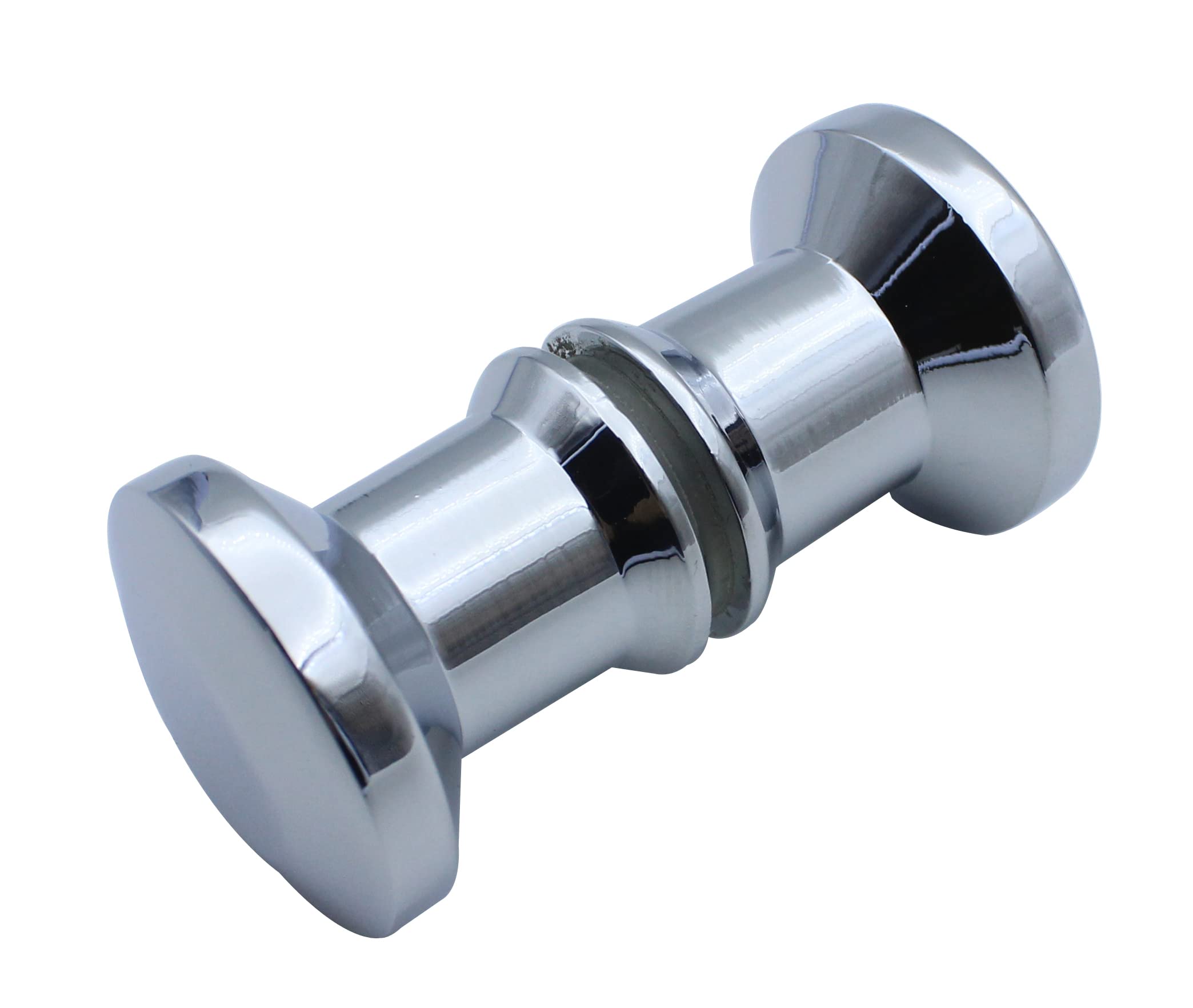 KEABATH 1pc Shower Door Knobs Chrome Round Zinc Alloy Glass Door Knob Pull Handle Replacement
