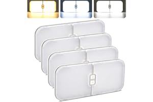 CT CAPETRONIX RV Lights Interior, 3 Color TEM Camper Lights, 204 LEDs Dimmable 12v Volt Led Lights Fixture, RV Ceiling Dome Light w Switch for RV/Camper/Trailer/Boat (Warm Cool Natural White) 4Pcs