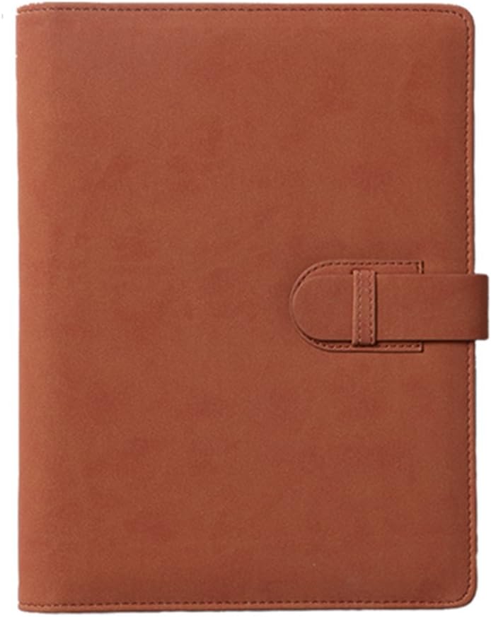EVIICC Business Notebook Leather Journal Refillable Hardcover B5 Notepad 180 Pages with Inner Pocket Pen Holder