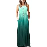 MOLERANI Women's Loose Plain Maxi Dresses Casual Long Dresses with Pockets